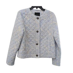Bagatelle quilted Jacket size Medium Blue and White